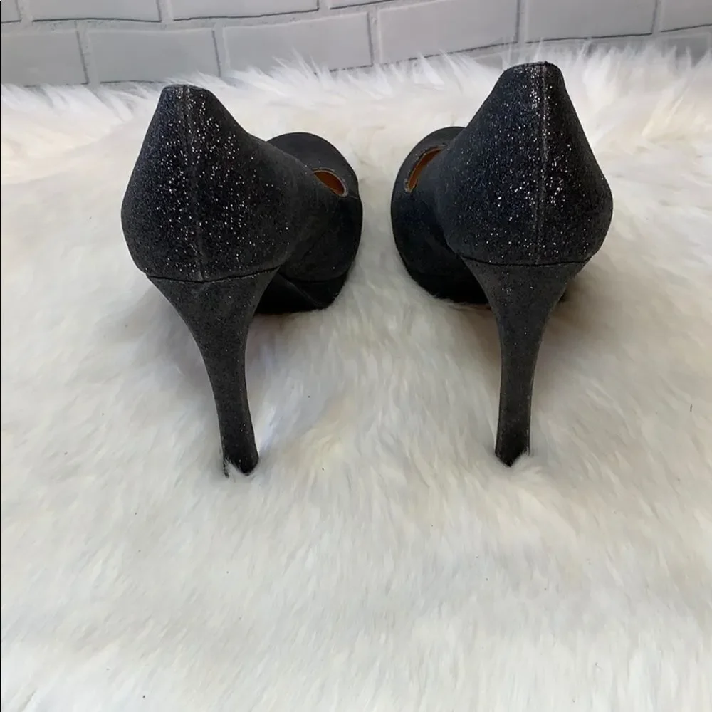 Gianni Bini‎ Black Sparkly Platform Pumps Size 9.5